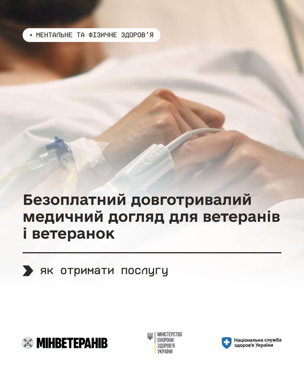 Довготривалий медичний догляд для захисників і захисниць: як отримати послугу Довготривалий медичний догляд для захисників і захисниць: як отримати послугу