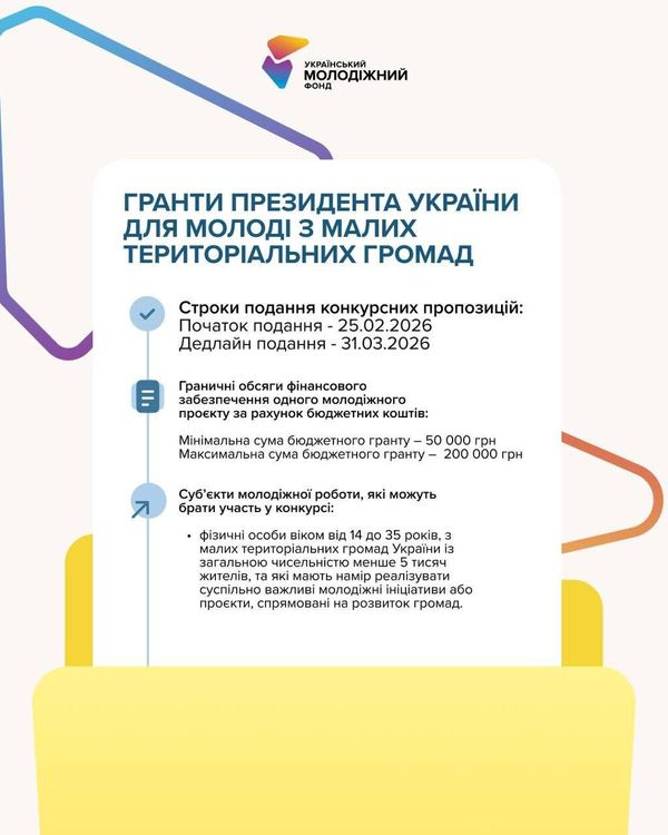 Гранти до 200 000 грн для молоді Закарпаття: встигніть подати заявку!