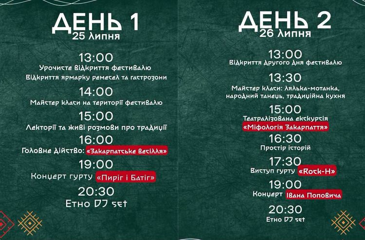 В обласному центрі Закарпаття вдруге пройде етнофестиваль «Цвіт папороті»