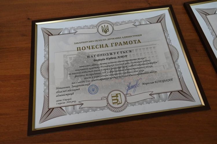 На Закарпатті відзначили найкращих працівників та керівників ЦНАПів