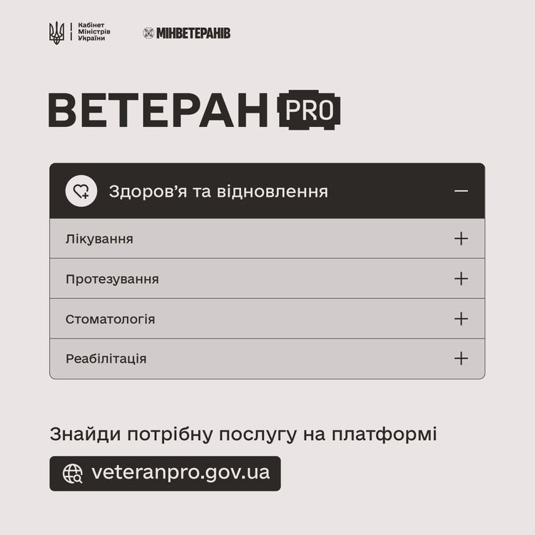 Ветеран PRO – єдина цифрова платформа для ветеранів, ветеранок та членів їхніх сімей
