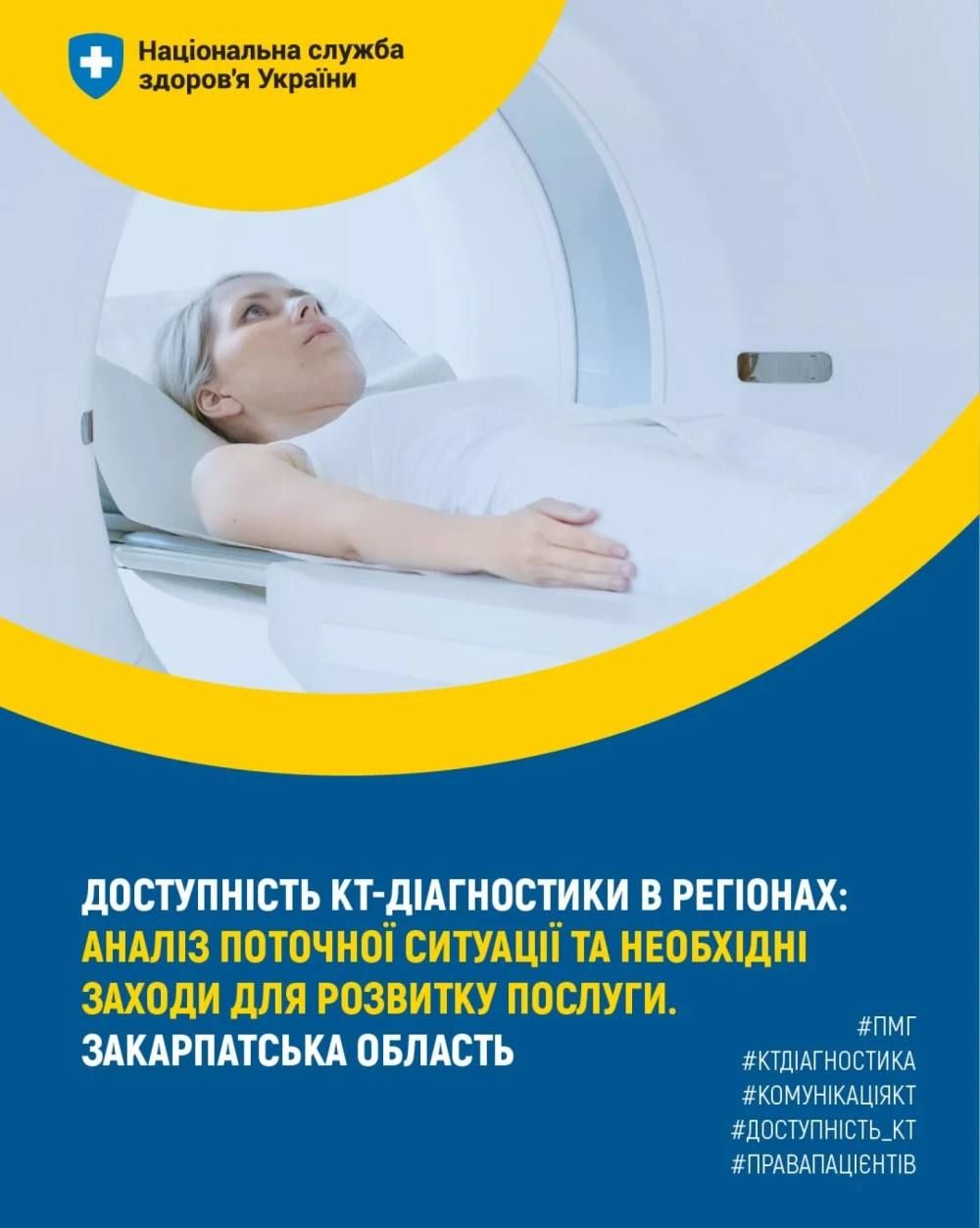Від загального аналізу доступності КТ – до показників кожної лікарні регіону: Закарпатська область